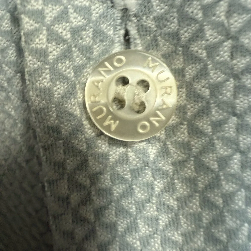 Murano Slim Fit Performance Light Gray Casual Button Down Shirt Size L - Picture 6 of 8